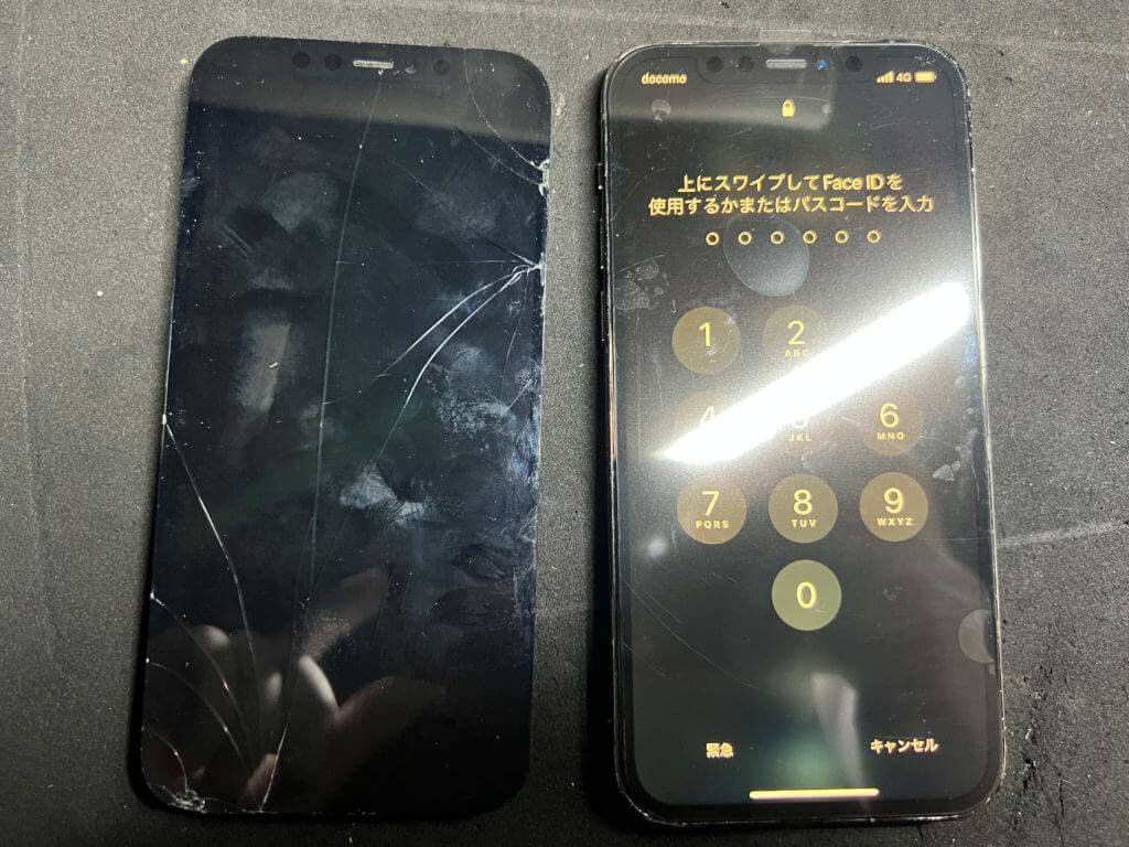 東京都港区でのiPhone12proの液晶不良修理