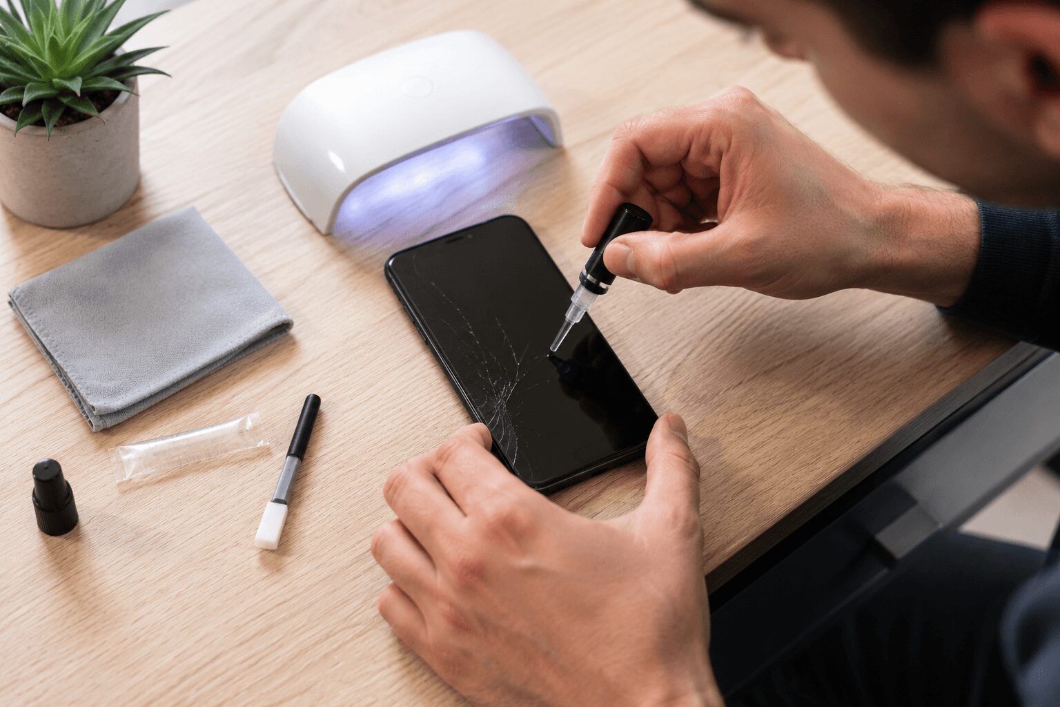 スマホのひび割れは自分で補修できる？保護フィルム・レジンの正しい