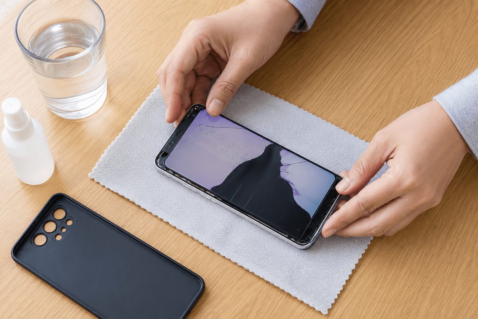 スマホが液晶漏れしたときの応急処置