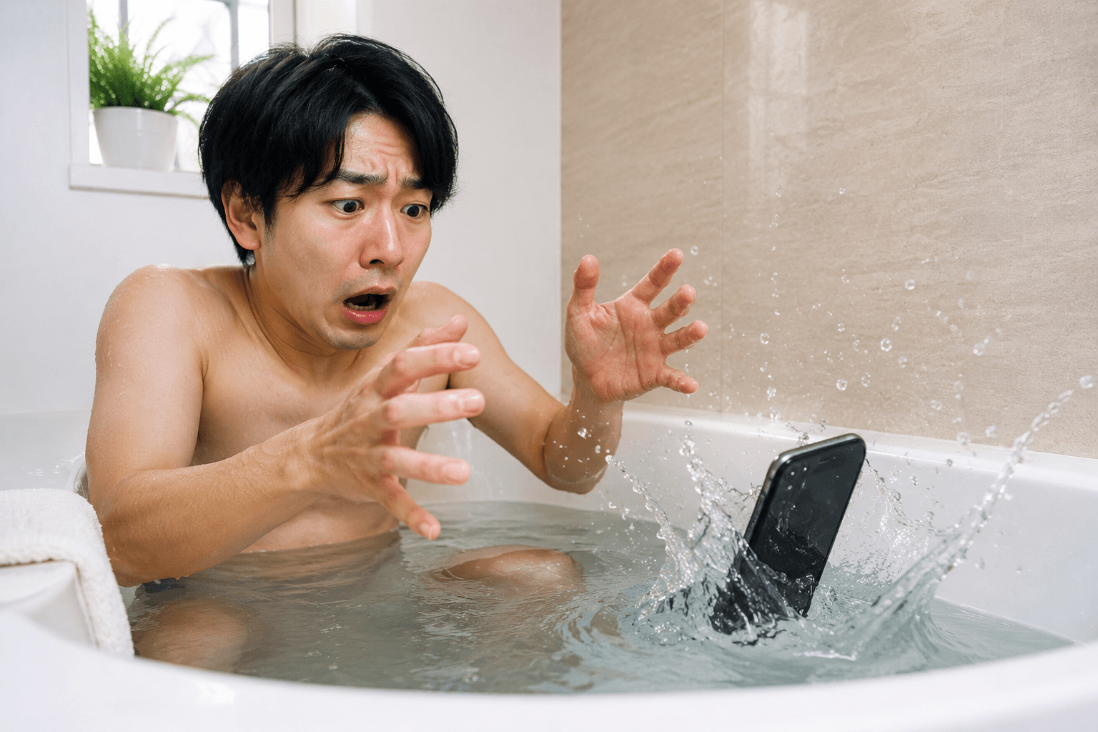 お風呂でiPhoneを使うリスクと故障事例