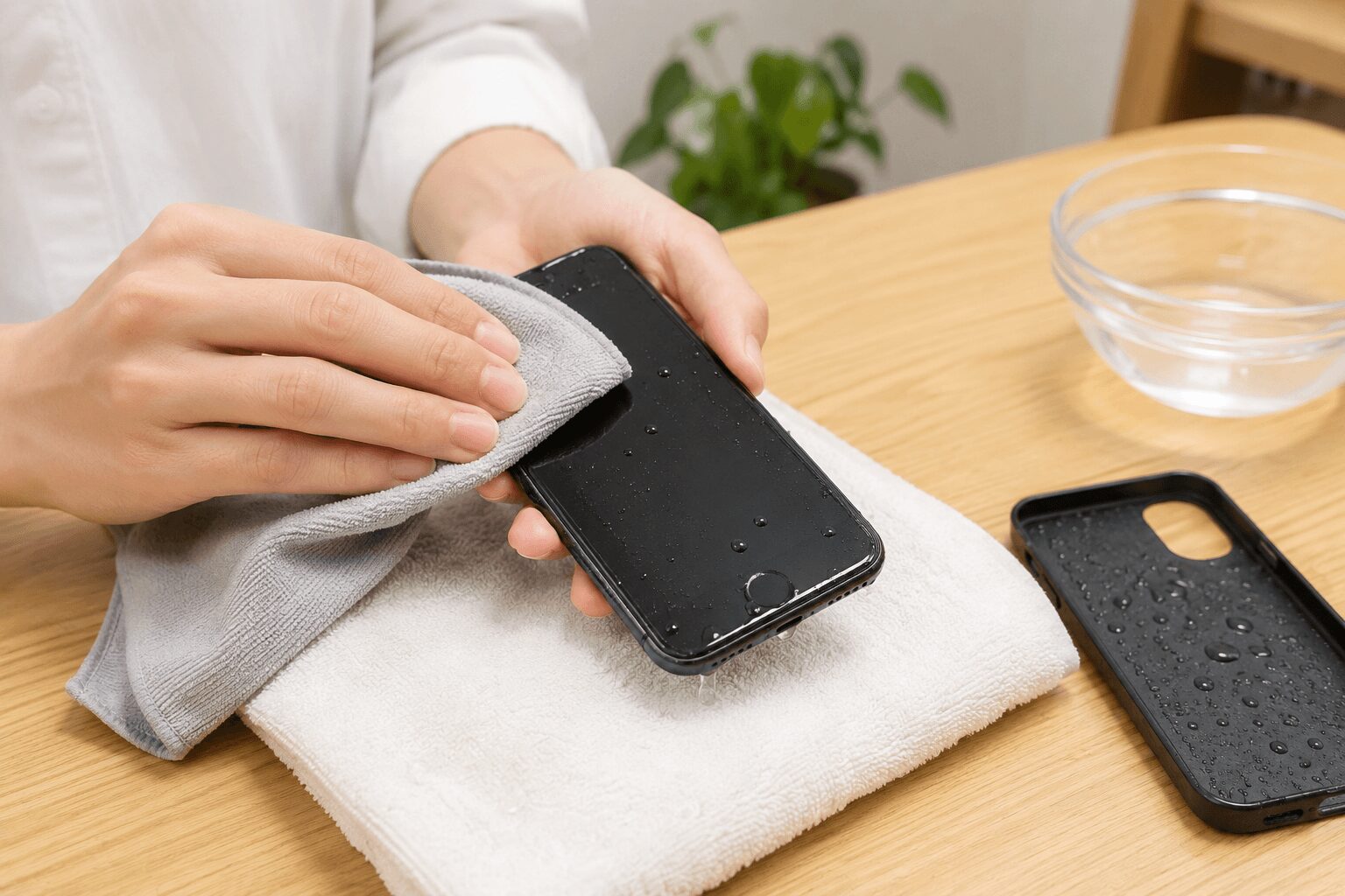 iPhoneを濡らしたときにまず行うべき応急処置(水抜きの手順)