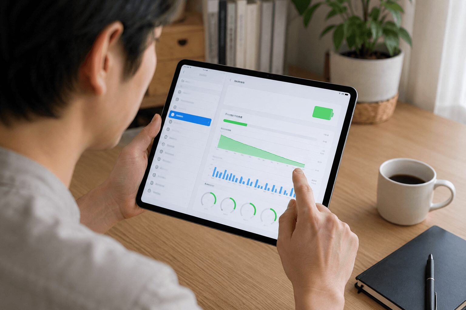 iPadのバッテリーの状態(最大容量)を確認する方法