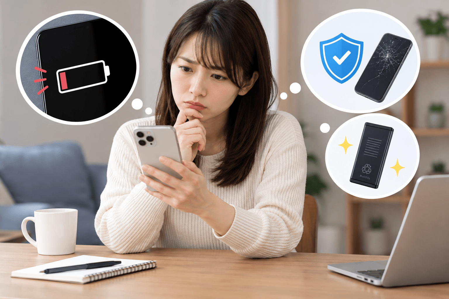 スマホ保険でバッテリー交換が補償される条件・されない条件