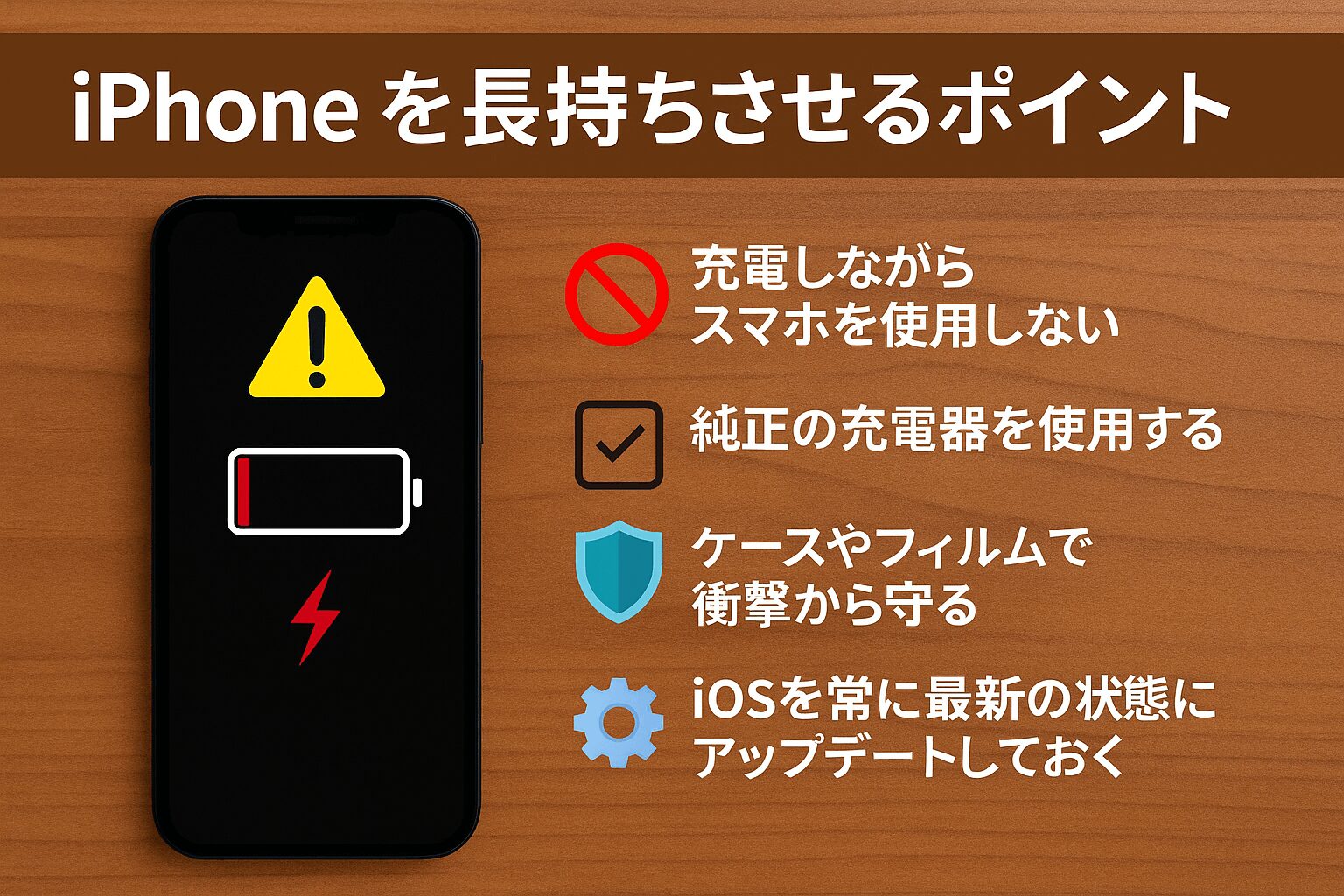 iPhoneを長持ちさせるポイント