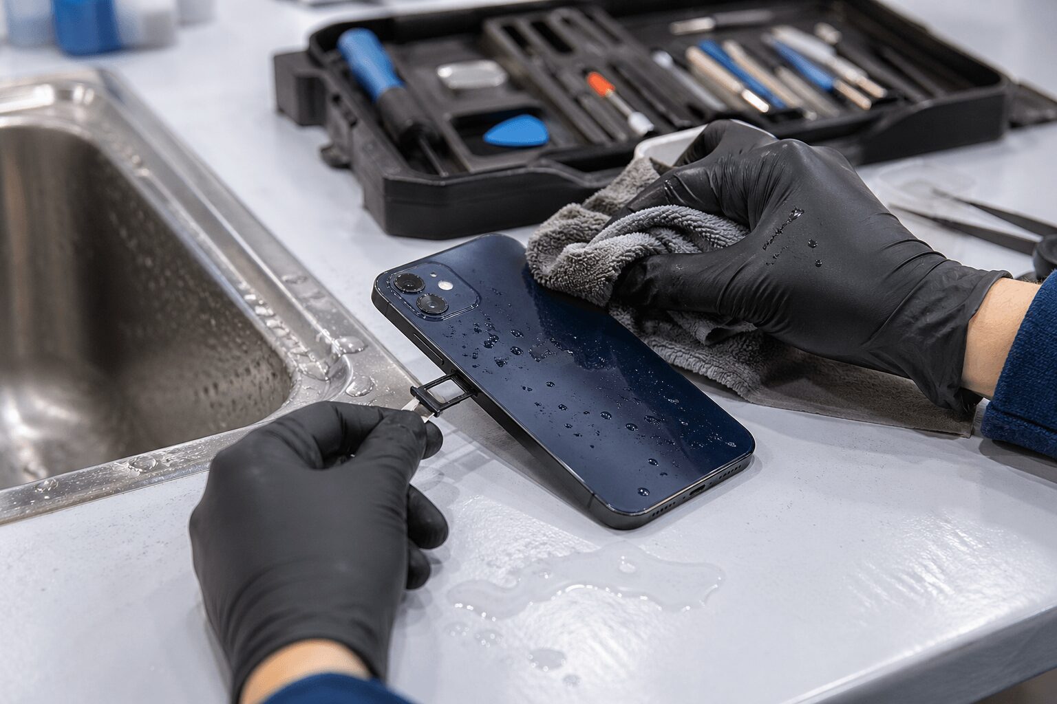 水没　iPhone12 本体　バキバキ　動作不可 iPhone12が水没した時の対処法｜応急処置と修理方法を解説|ゴーリペア